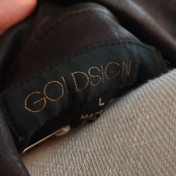 😍NWOT Goldsign Brand Ladie's Unlined Genuine Leather Cropped Bomber Jacket, LG - Picture 11 of 13